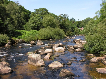 Big boulders in the middle of the River Dart, Dartmeet